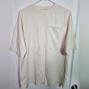Topshop Pocketed Off-white Shirt Size US 2
